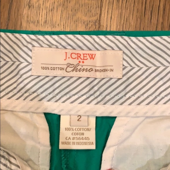 Green JCrew Chino Shorts - Picture 2 of 2